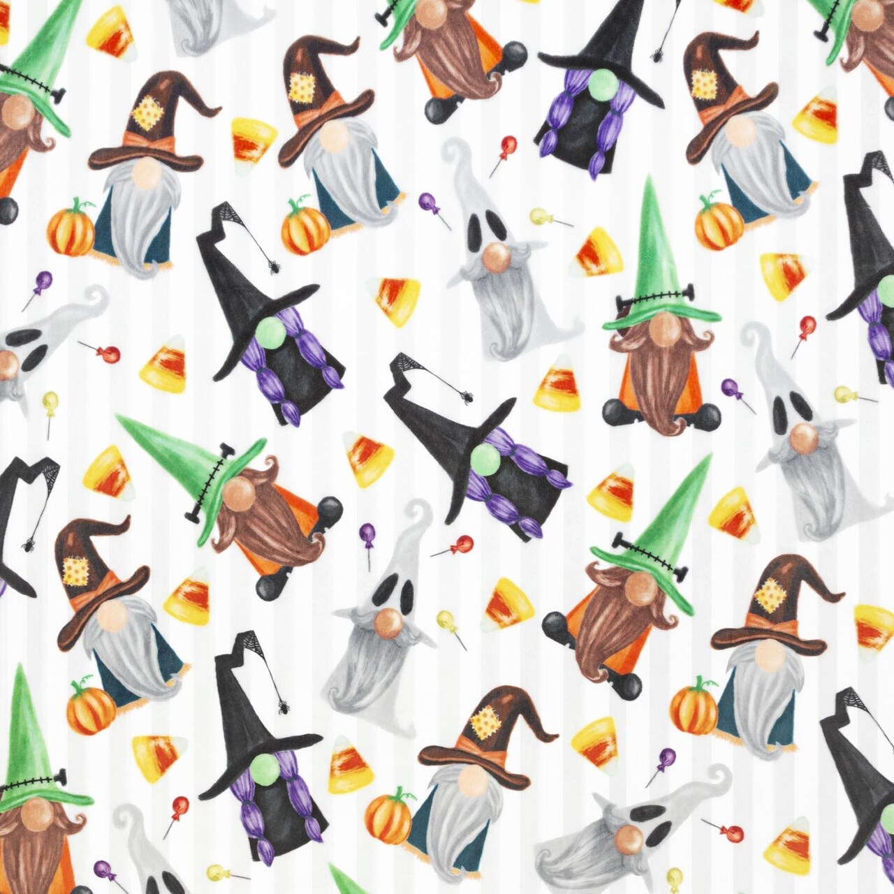 MINKY Ghastly Gnomes 58 Inch wide Digital Cuddle® Cardinal Shannon Fabrics Halloween